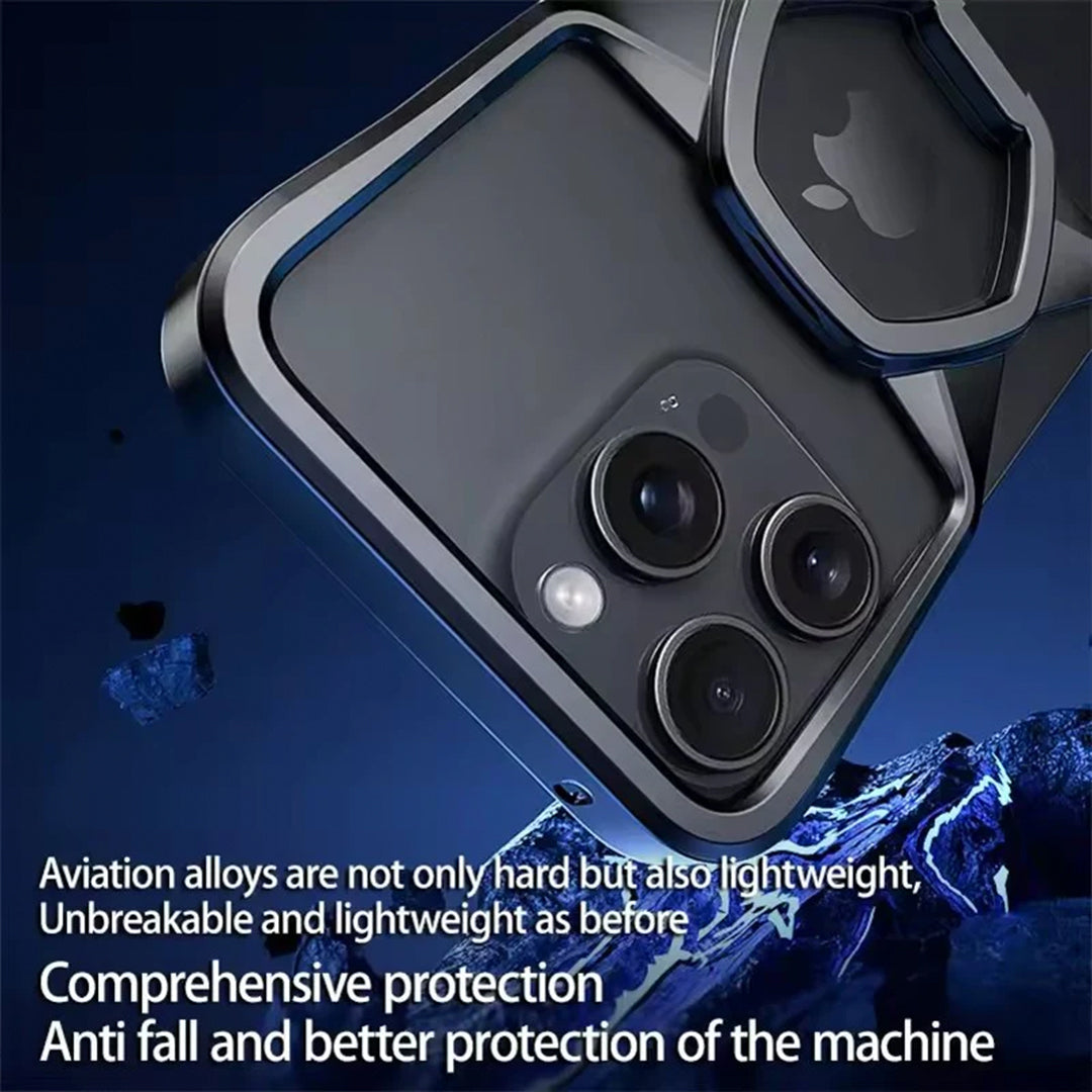 Foldable Rotating Magnetic Metal Case for iPhone
