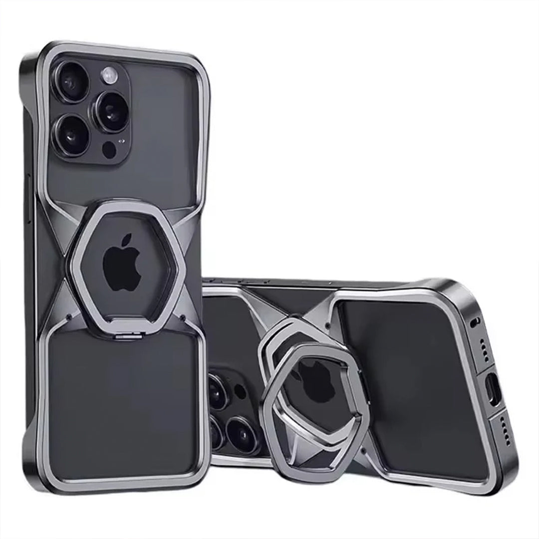 Foldable Rotating Magnetic Metal Case for iPhone
