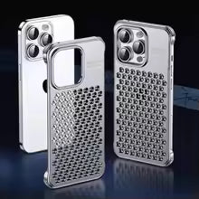 Phone case For iPhone 14 15 16 Pro Max Metal Aluminum Alloy Ultra thin Heat dissipation For iPhone 11 12 13 14 15  16 17 Pro Max Anti-fall Capa Funda